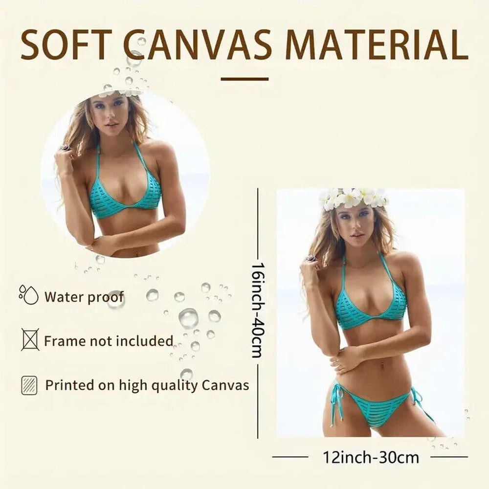 Modern Art, Beautiful Girl In Bikini Artistic Canvas Print 12" x 16" NEW! Home & Garden:Home Décor:Posters & Prints Style Your Walls